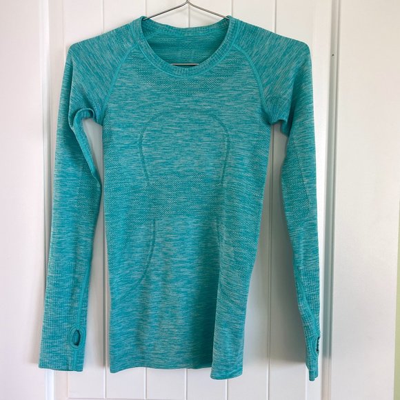 Lululemon Swiftly Tech Long-Sleeve T-Shirt Heathered Teal - Picture 1 of 8